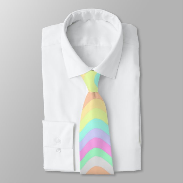 Colourful Stripes Design Neck Tie (Tied)
