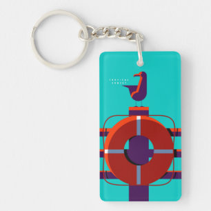 Colourful summer lay out keychain