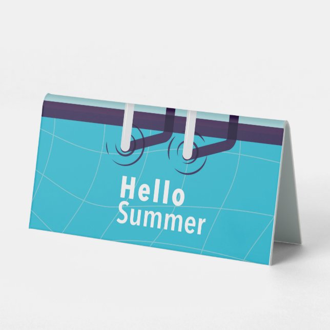 Colourful summer table tent (Front)