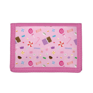 Colourful Sweet Candy Pattern For Girls Tri-fold Wallet