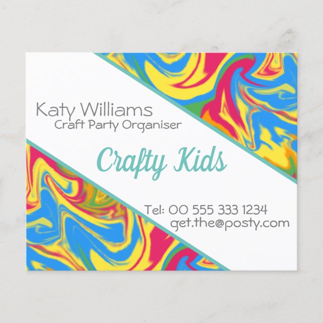 Colourful Swirling Paint Flyer (Front)