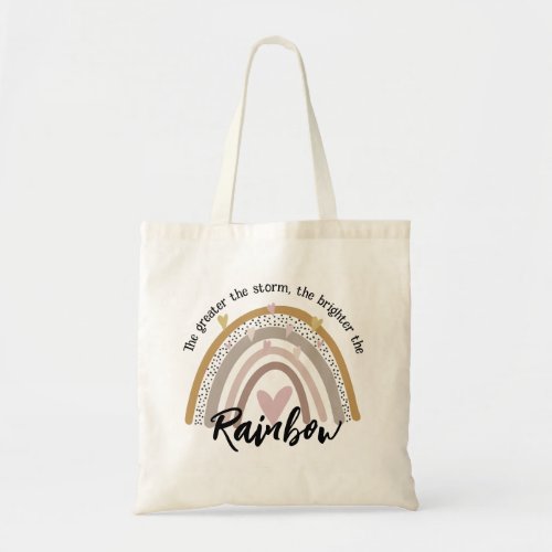 Colourful teacher rainbow class gift retirement tote bag