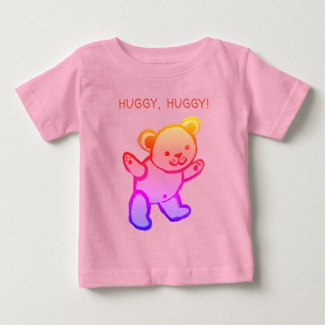 Colourful teddy bear, HUGGY, HUGGY, T-Shirt (Front)