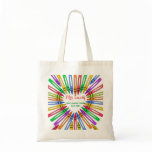 Colourful thank you teacher big heart crayon tote bag Colourful thank you teacher big heart crayon tote bag