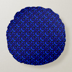 Colourful tie dye round pillow