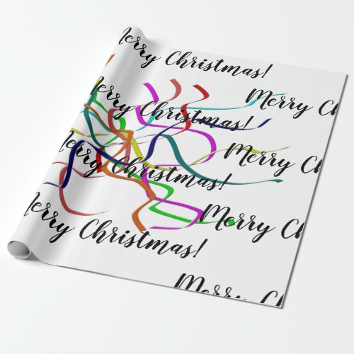 Colourful Tinsel Christmas Wrapping Paper