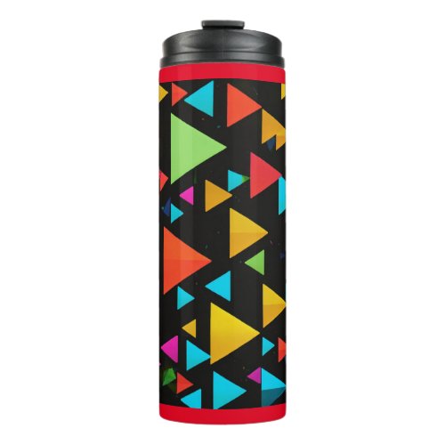 Colourful triangle printed new thermal tumbler 