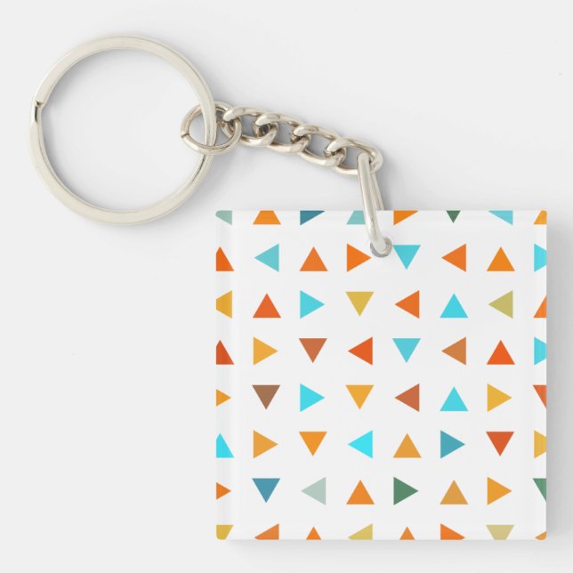 Colourful Triangles Keychain (Front)
