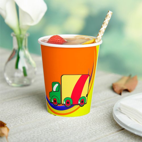 Colourful Truck Paper Cups