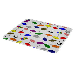 Colourful Umbrellas Design Cutting Board