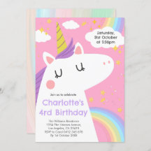Colourful Unicorn and Rainbows Birthday Party