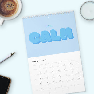 Colourful Uplifting Typography Quotes 2027 Wall Calendar