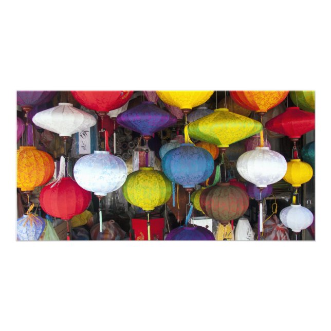 Colourful Vietnamese lanterns Card (Front)