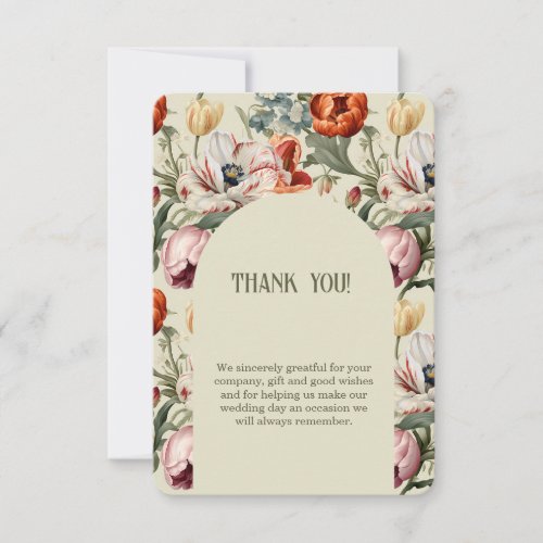 Colourful Vintage Thank You Card