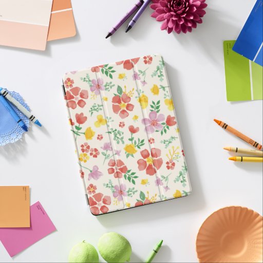 Colourful Watercolour Floral iPad Air Cover