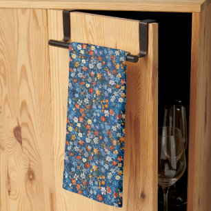 Colourful Wildflower Ditsy Print Kitchen Towel