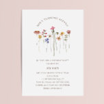 Colourful Wildflower Eleventh Birthday Party Invitation<br><div class="desc">This colorful wildflower eleventh birthday party invitation is perfect for your simple, whimsical, boho rainbow summer celebration. The bright, enchanted pink, yellow, orange, and gold color florals give this product the feel of a minimalist, elegant, vintage hippie spring garden. The modern design is artsy and delicate, portraying a classic earthy...</div>