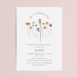 Colourful Wildflower Tenth Birthday Party Invitation<br><div class="desc">This colorful wildflower tenth birthday party invitation is perfect for your simple, whimsical, boho rainbow summer celebration. The bright, enchanted pink, yellow, orange, and gold color florals give this product the feel of a minimalist, elegant, vintage hippie spring garden. The modern design is artsy and delicate, portraying a classic earthy...</div>