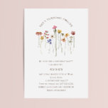 Colourful Wildflower Twelfth Birthday Party Invitation<br><div class="desc">This colorful wildflower twelfth birthday party invitation is perfect for your simple, whimsical, boho rainbow summer celebration. The bright, enchanted pink, yellow, orange, and gold color florals give this product the feel of a minimalist, elegant, vintage hippie spring garden. The modern design is artsy and delicate, portraying a classic earthy...</div>