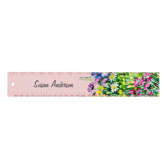 Colourful wildflowers ruler (Front)