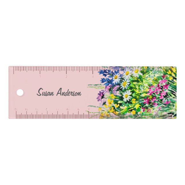 Colourful wildflowers ruler (Front)