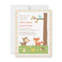 Colourful Woodland Animal Baby Shower