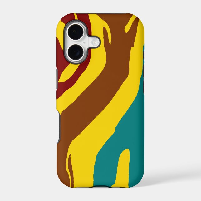Colourful zebra stripes iphone case (Back)