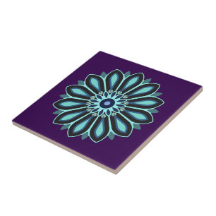 COLOURFULL FLOWER ART GIFT DAUGHTER MOM BOSS 2026 CERAMIC TILE