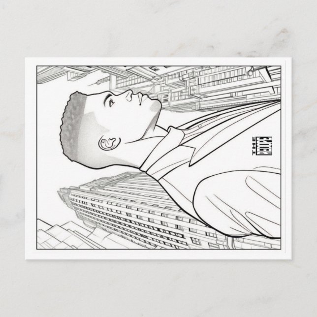 Colouring Post Card | Boss of Gotham (Front)