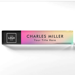 Colourmix Simple Modern Professional business logo Desk Name Plate
