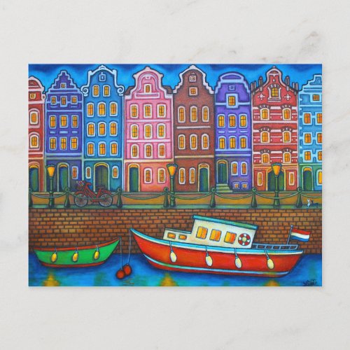 Colours of Amsterdam Post Card by Lisa Lorenz