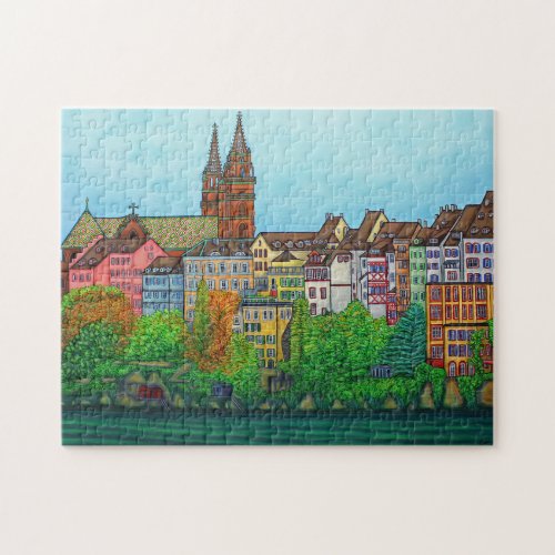 Colours of Basel 11x14 Puzzle with Gift Box