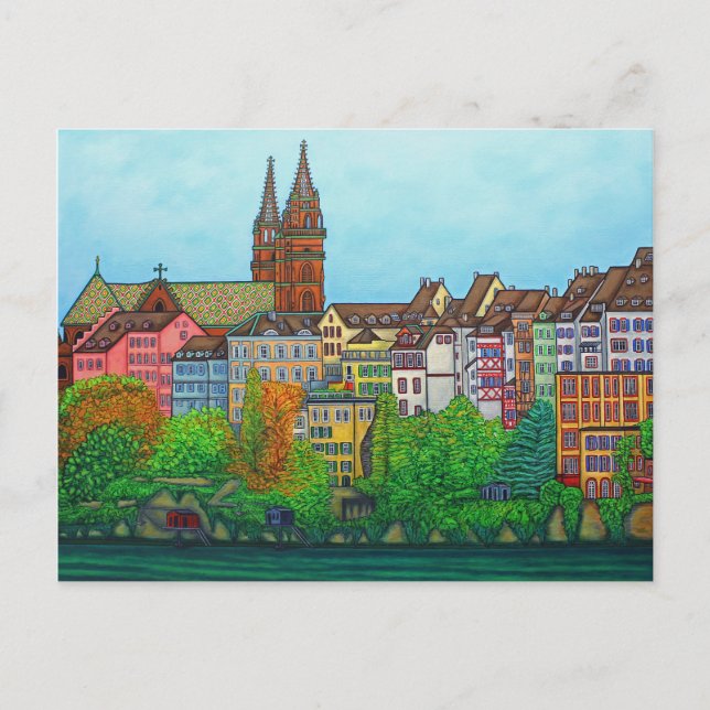 Colours of Basel PostCard by Lisa Lorenz (Front)