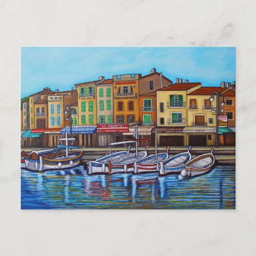 Colours of Cassis Postcard by Lisa Lorenz