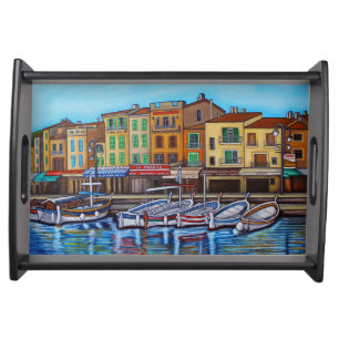 Colours of Cassis Small Serving Tray, Black Tray