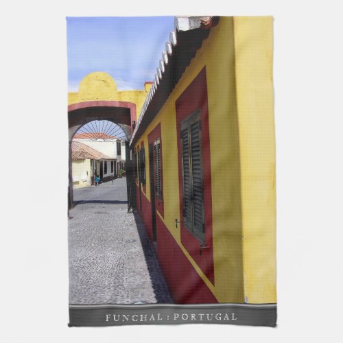 Colours of Funchal Portugal Kitchen Teatowel Towel