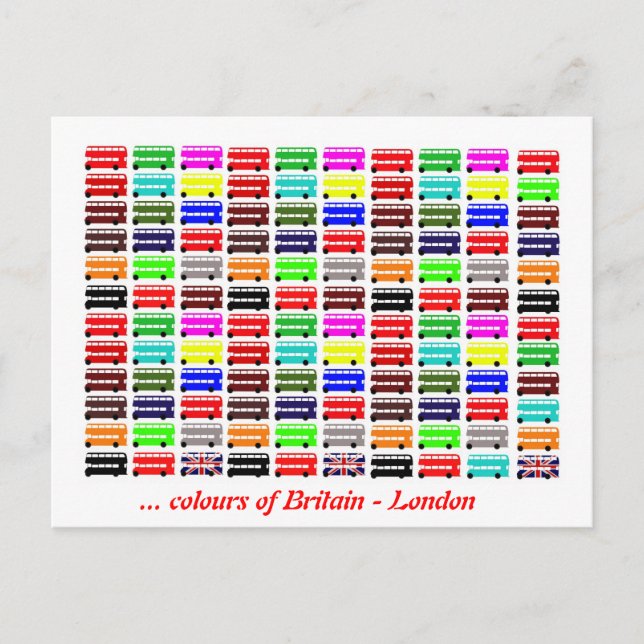 Colours of London, United Kingdom Postcard (Front)
