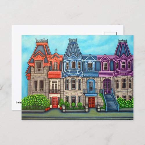 Colours of Montreal Postcard By Lisa Lorenz