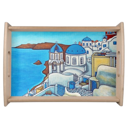 Colours of Santorini Serving Tray