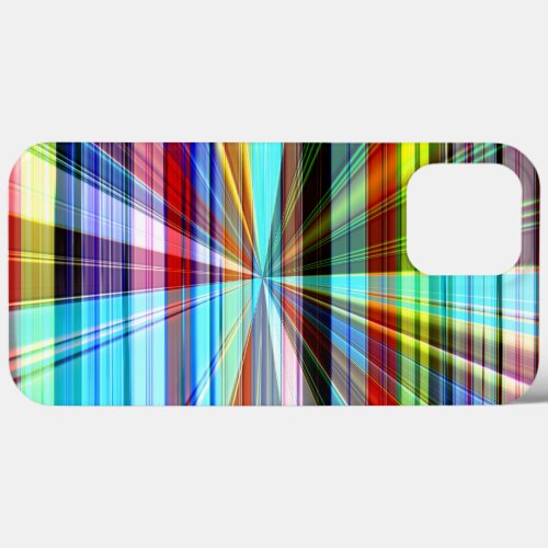Colours stripes crossed crossed by panorama effect iPhone 13 pro max case