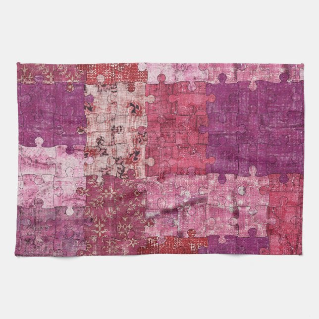 Colours Textiles Puzzles Kitchen Towel (Horizontal)