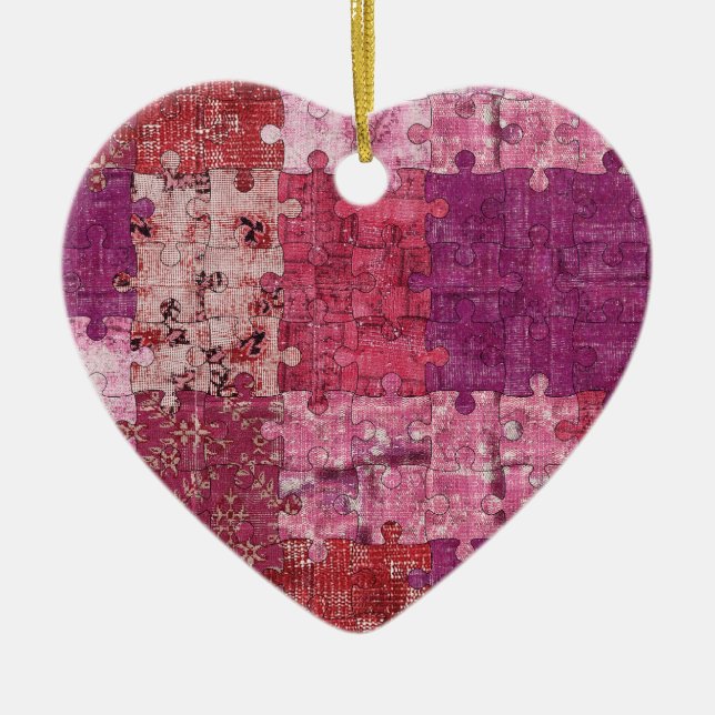 Colours Texture Puzzle Ornament (Front)