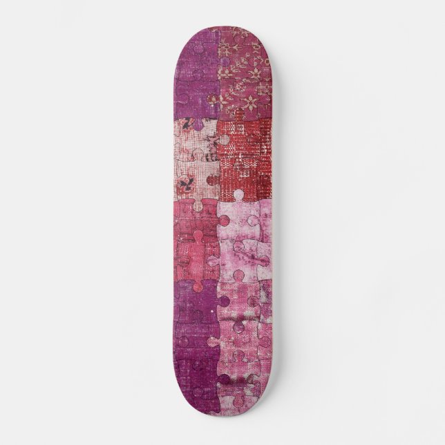 Colours Texture Puzzle Skateboard (Front)
