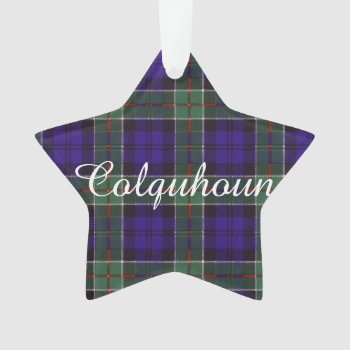 Colquhoun Clan Plaid Scottish Tartan Ornament by TheTartanShop at Zazzle