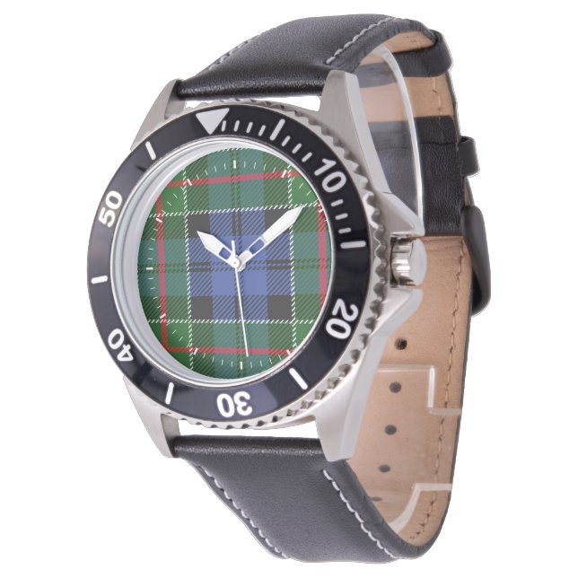 Colquhoun Clan Tartan Watch (Angled)