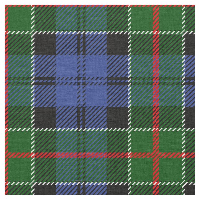 Colquhoun Scottish Clan Tartan Fabric (Close Up)