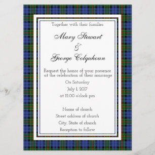 Colquhoun Scottish Wedding Invitation