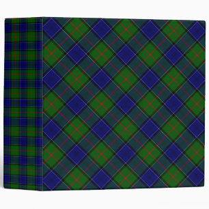 Colquhoun tartan blue green plaid 3 ring binder