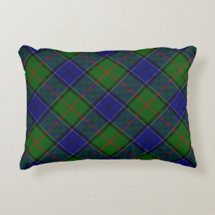 Colquhoun tartan blue green plaid accent pillow
