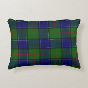 Colquhoun tartan blue green plaid accent pillow